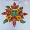 Acrylic Rangoli Set Indian Traditional Handmade Reusable Rangoli Diwali Navratri Home Temple Decor Floor Table Decoration - Deepawali Wedding Housewarming Gift Pack of 1 (12 Inches)